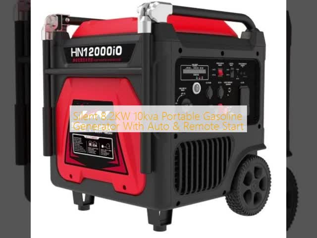 Silent 8.2KW 10kva Portable Gasoline Generator With Auto & Remote Start