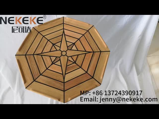 Octagonal Yachts Teak Table Top 490mm 600mm Marine Wood Table Top