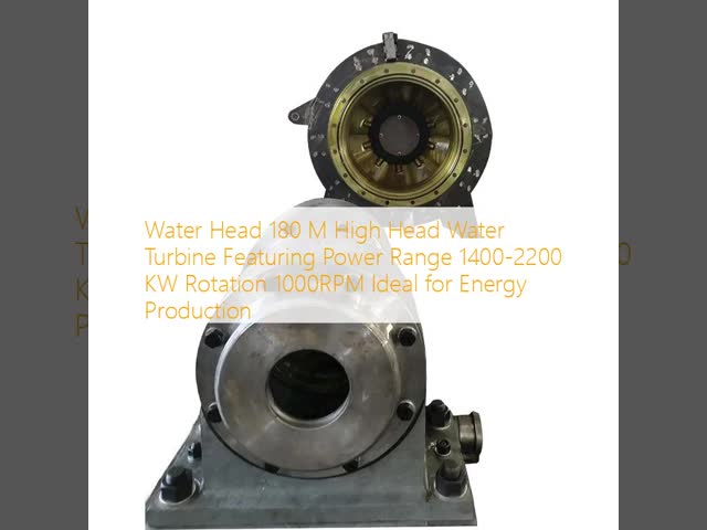 High Head Water Turbine with 1400-2200 KW Power Range 1000 RPM Rotation Speed and Stainless Steel Guide Vane