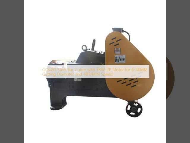 GQ42D Steel Bar Cutter with 3KW-2P Motor for 6-40MM Cutting Diameter and 48T/MIN Speed