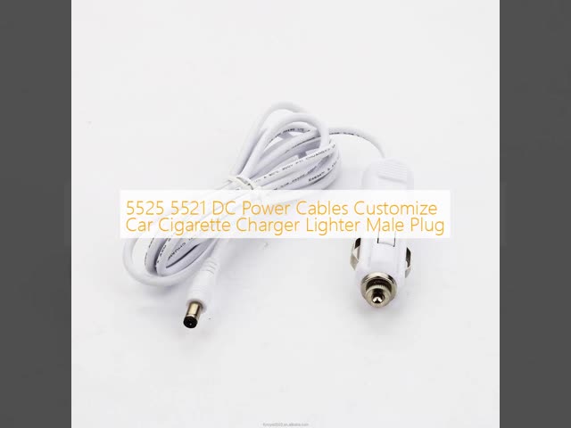 5525 5521 DC Power Cables Customize Car Cigarette Charger Lighter Male Plug