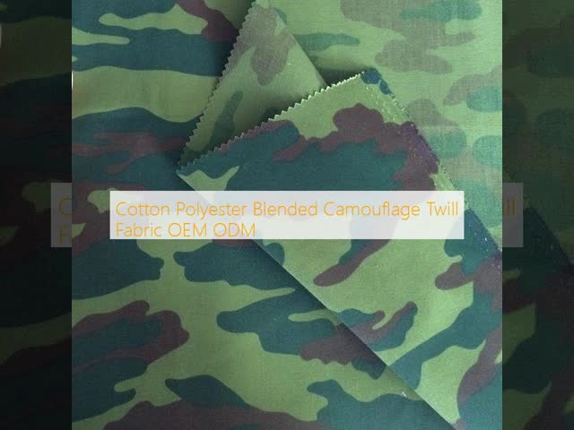 Cotton Polyester Blended Camouflage Twill Fabric OEM ODM