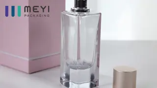50ml Black Glass Perfume Bottle with Magnetic Cap and Black Tube Box for Premium Perfume Packaging