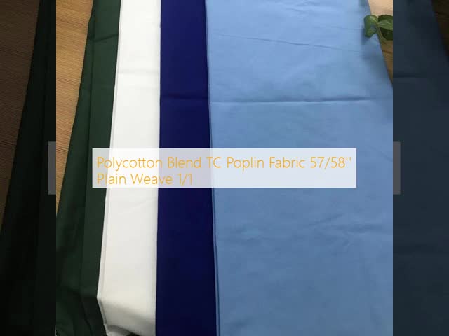 Polycotton Blend TC Poplin Fabric 57/58'' Plain Weave 1/1