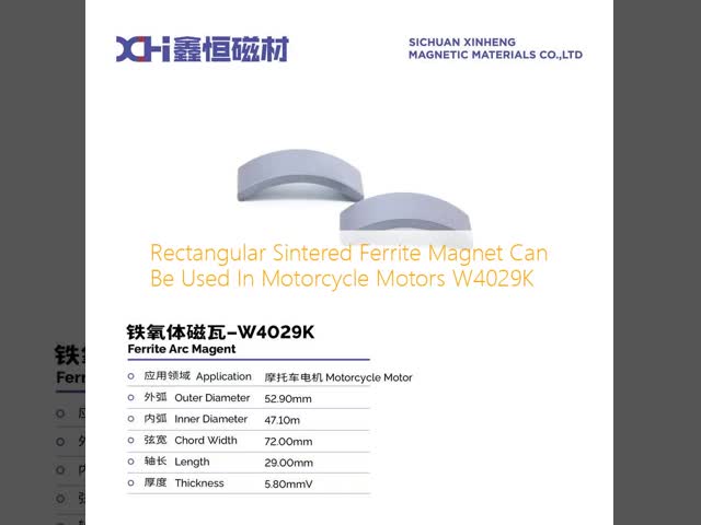 Rectangular Sintered Ferrite Magnet Can Be Used In Motorcycle Motors W4029K