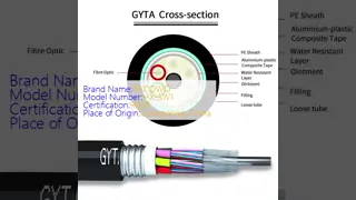 Customized Color GYTA Armored Fiber Optic Cable for Stranded Loose Tube Communication