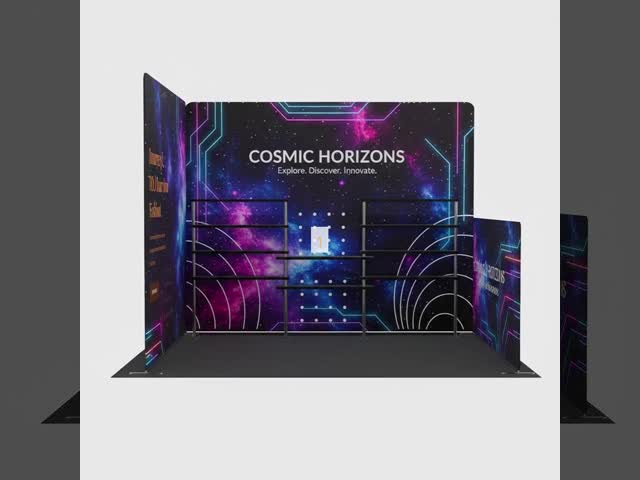 Portable Trade Show Booth Tension Fabric Display For Business Events