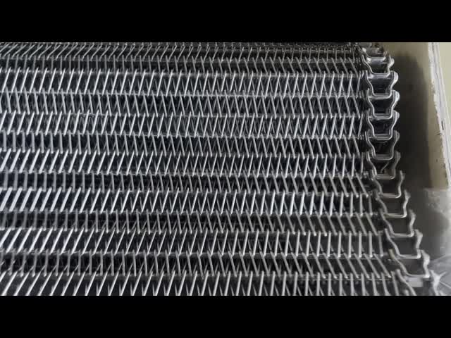 Wire Mesh Conveyor Belt chain driven metal mesh belt with conventional weave offering unobstructed openings for product transfer