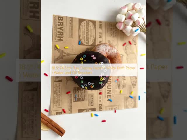 18.5 X 74.5cm Tray Display Paper White Kraft Paper Water And Oil Resistant