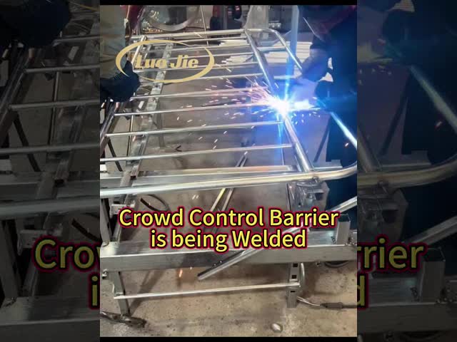 Steel Crowd Control Barriers Temporary Metal Barricades For Canton Fair  4*8ft