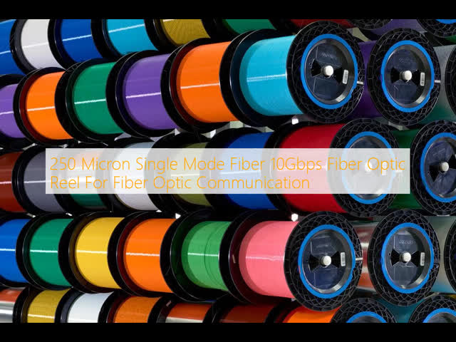 250 Micron Single Mode Fiber 10Gbps Fiber Optic Reel For Fiber Optic Communication