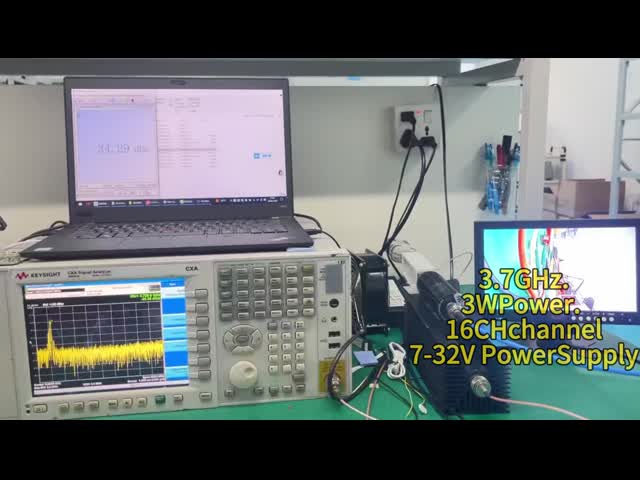 Wide Voltage Video Signal Transmitter Long Distance 3.7GHz 16CH FR Wireless Antenna High Power