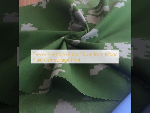 Terylene Viscose Fibre TR Uniform Fabric Plain Camouflage Print