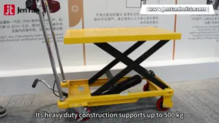 Transport Trolley with Hydraulic Hand Scissor Lift Table and Power Steering System for Operation Model JTHL-300A