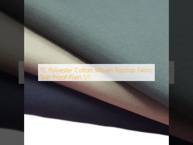 TC Polyester Cotton Woven Ripstop Fabric Tear Proof Plain 1/1