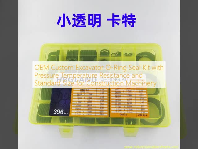 OEM Custom Excavator O-Ring Seal Kit with Pressure Temperature Resistance and Standard Size for Construction Machinery