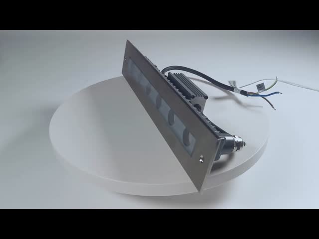 Linear LED Inground up Light 12W DMX512 Stainless Steel Front Cover Floor Recessed