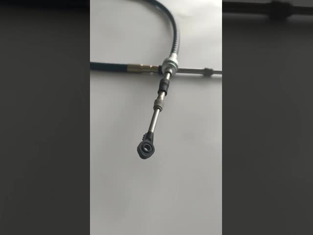 Heavy-Duty Push-Pull Control Cable Assembly With Adjustable Junction And Rod End Fittings