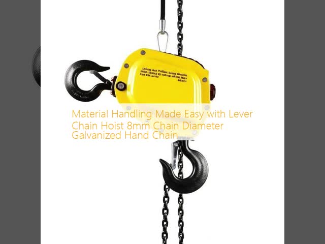Material Handling Made Easy with Lever Chain Hoist 8mm Chain Diameter Galvanized Hand Chain