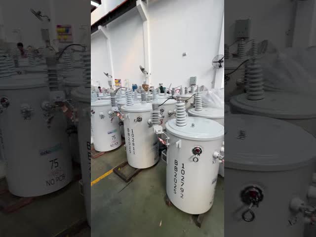 333KV Single Phase Pole Mounted Distribution Transformer With Copper Aluminum Hybrid Windings