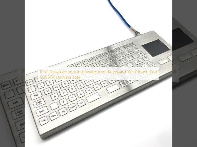 IP67 Desktop Industrial Waterproof Keyboard With Touch Pad SUS304 stainless steel