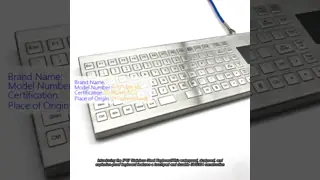 IP67 Desktop Industrial Waterproof Keyboard With Touch Pad SUS304 stainless steel