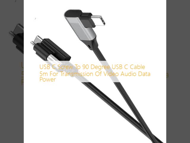 USB C Screw To 90 Degree USB C Cable 5m For Transmission Of Video Audio Data Power