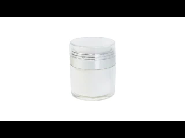 50g Cylinder Shape Replaceable Liner Cream Container Acrylic Material Airless Bottle