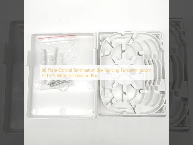 86 Plate Optical Termination Box Splicing Function Indoor FTTH Splitter Distribution Box