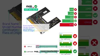 M.2 NVMe to U.2 SSD Adapter 100x70mm Black PCBA