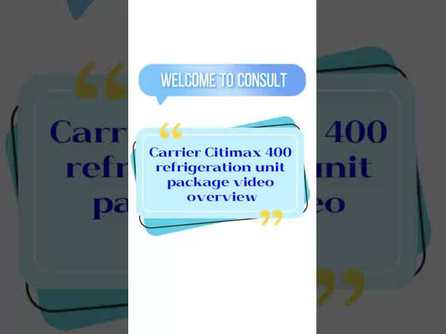 Carrier transicold Citimax 400 model available for the small 2.5-3.5 meters refrigerated box length truck 12V/24V