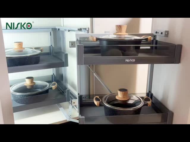 Magic Corner Cabinet Pull Out Kitchen Storage Baksets Blind Corner Solution