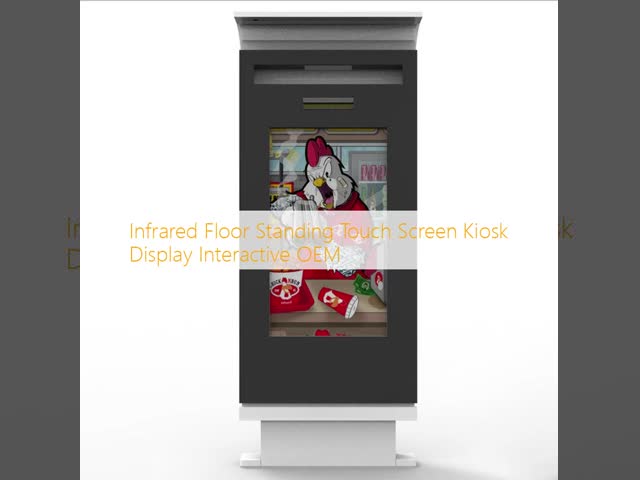 Infrared Floor Standing Touch Screen Kiosk Display Interactive OEM