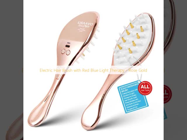 Electric Hair Brush with 650nm Red Light Therapy EMS Microcurrent and IONIC Hair Care Technology