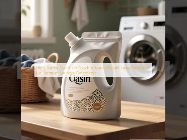 Premium Laundry Detergent Packaging Pouch with Oxygen Barrier Light Barrier and Aroma Lock for Freshness