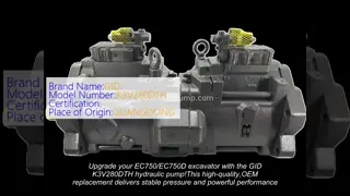 EC750 / EC750D OEM 유압 굴삭기 교체 부품용 K3V280DTH 메인 펌프