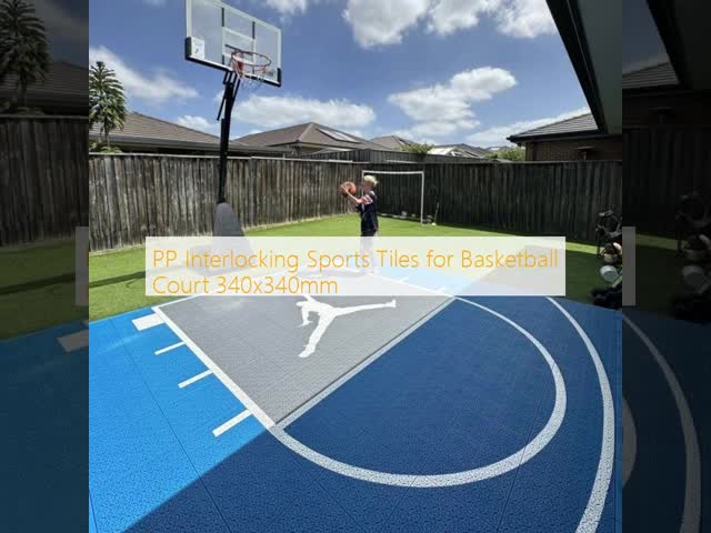 PP Interlocking Sports Tiles for Basketball Court 340x340mm