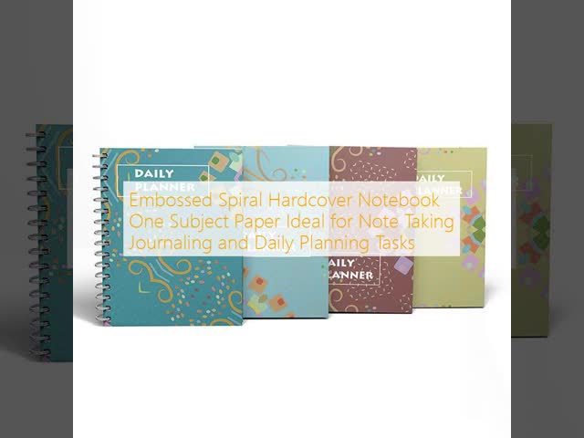 Embossed Spiral Hardcover Notebook One Subject Paper Ideal for Note Taking Journaling and Daily Planning Tasks