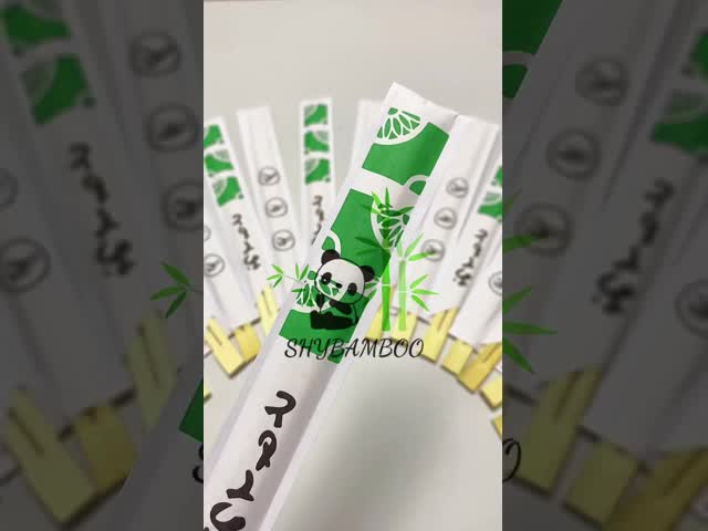 Custom Printed Disposable Cutlery Twin Disposable Bamboo Chopsticks for Restaurant Take Away