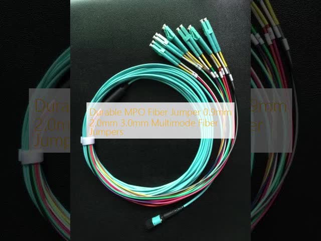 Durable MPO Fiber Jumper 0.9mm 2.0mm 3.0mm Multimode Fiber Jumpers