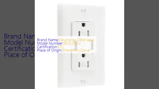 Auto Monitoring Secure GFI GFCI Electrical Outlet 15A With 2 USB