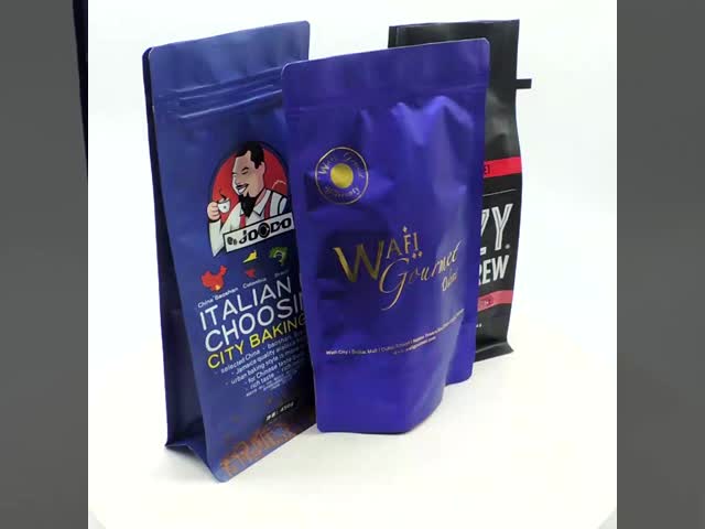 8oz 12oz 16oz Coffee Bean Bags Moistureproof Custom Coffee Bag With Tin Tie