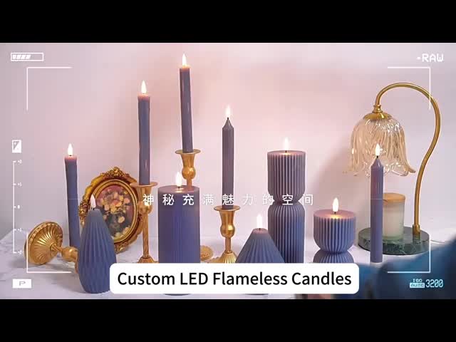 OEM ODM Battery Operated Candle Light Customized LED Flameless Candles With Timer