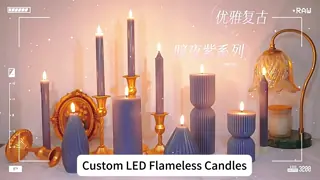 OEM ODM Battery Operated Candle Light Customized LED Flameless Candles With Timer