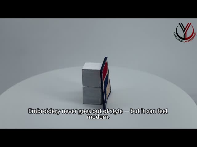 3D Said Custom Renewable Yarn Embroidery Patch For Garments