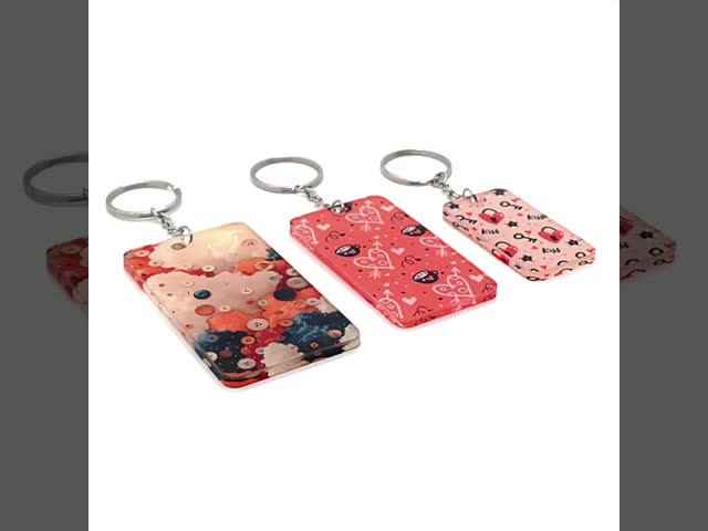 DIY Personalized Sublimation Blank Acrylic Keychains For Sublimation Photos Printing