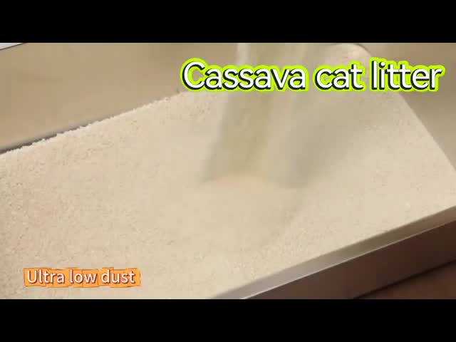 Eco-Friendly High Water Absorption Dust Free Natural 2s Fast Clumping Cassava Cat Litter