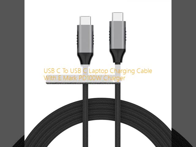 USB C To USB C Laptop Charging Cable With E Mark PD100W Charger