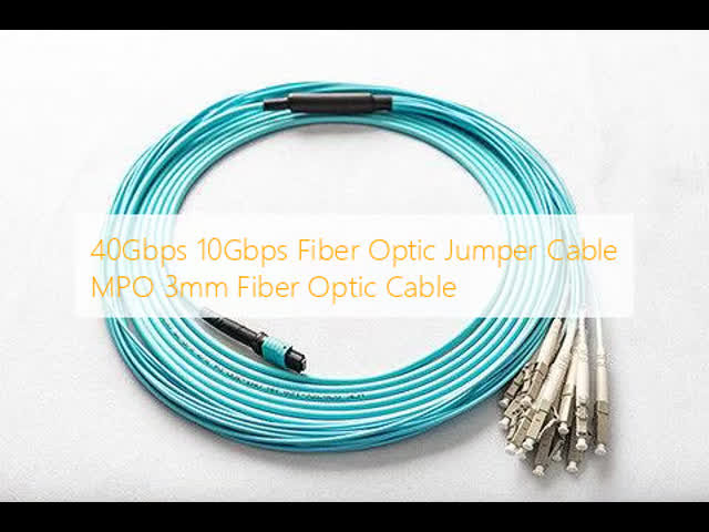 40Gbps 10Gbps Fiber Optic Jumper Cable MPO 3mm Fiber Optic Cable