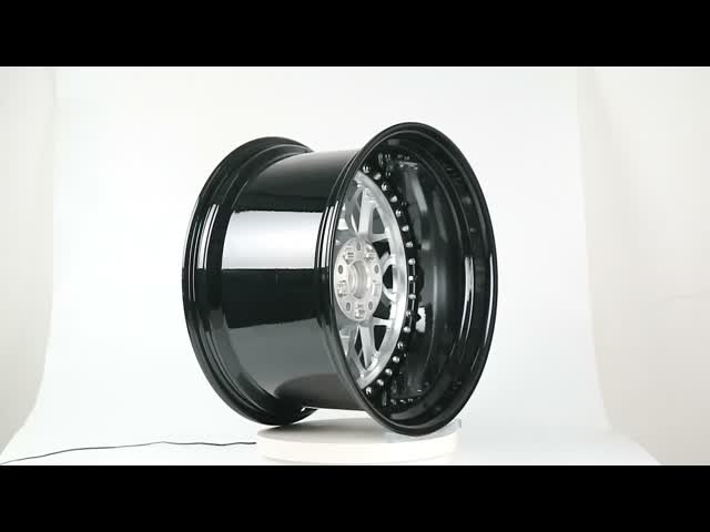 BMW M3 2018 20x9.5 And 20x11 Gloss Black Silver Face Custom 2 PC Rims